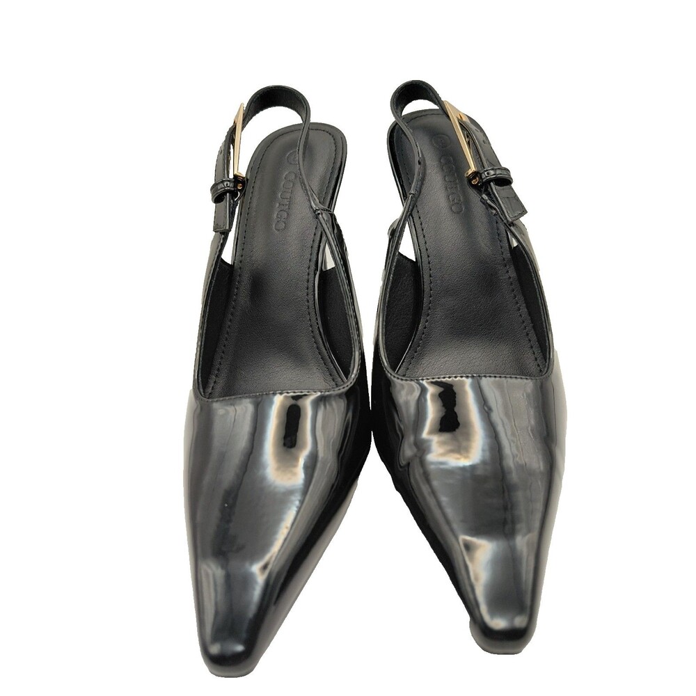 Coutgo Sling Back Stiletto Pointed Toe 4.1 Inches